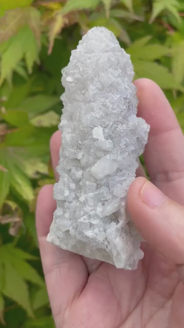 White Fluorite on a Stalactite Specimen