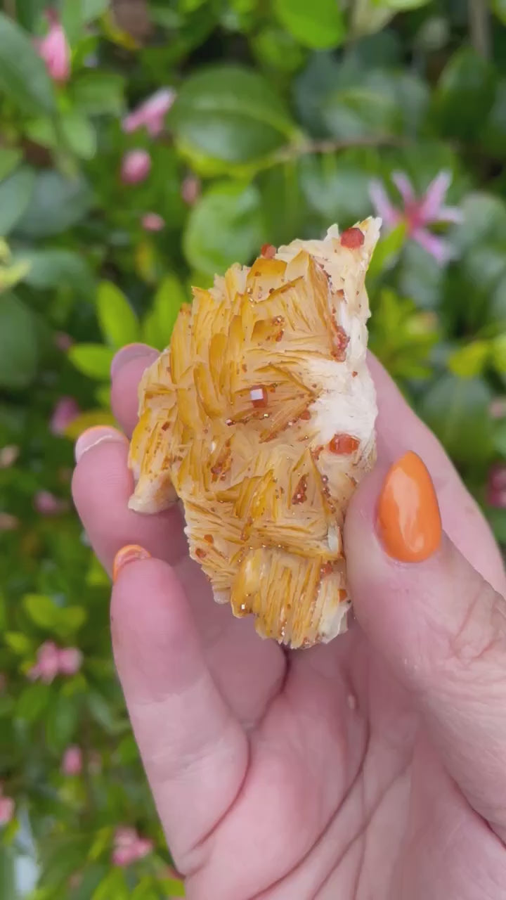 Vanadinite on Barite Specimen