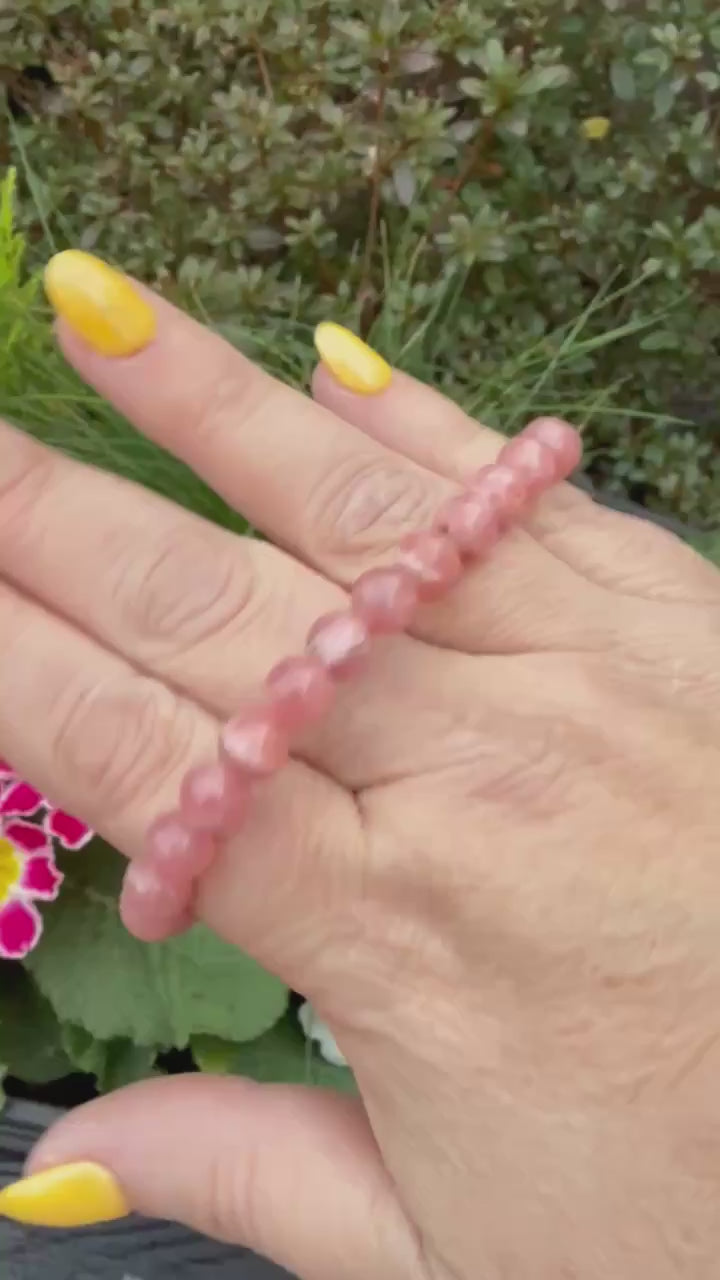 Rhodocrosite Bracelet 6mm Beads