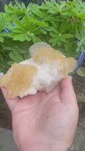Load and play video in Gallery viewer, Large Yellow Leaf Calcite Specimen
