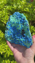 Load and play video in Gallery viewer, Statement Chrysocolla and Malachite Collectors Specimen
