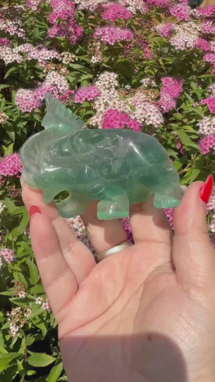 Green Fluorite Elephant