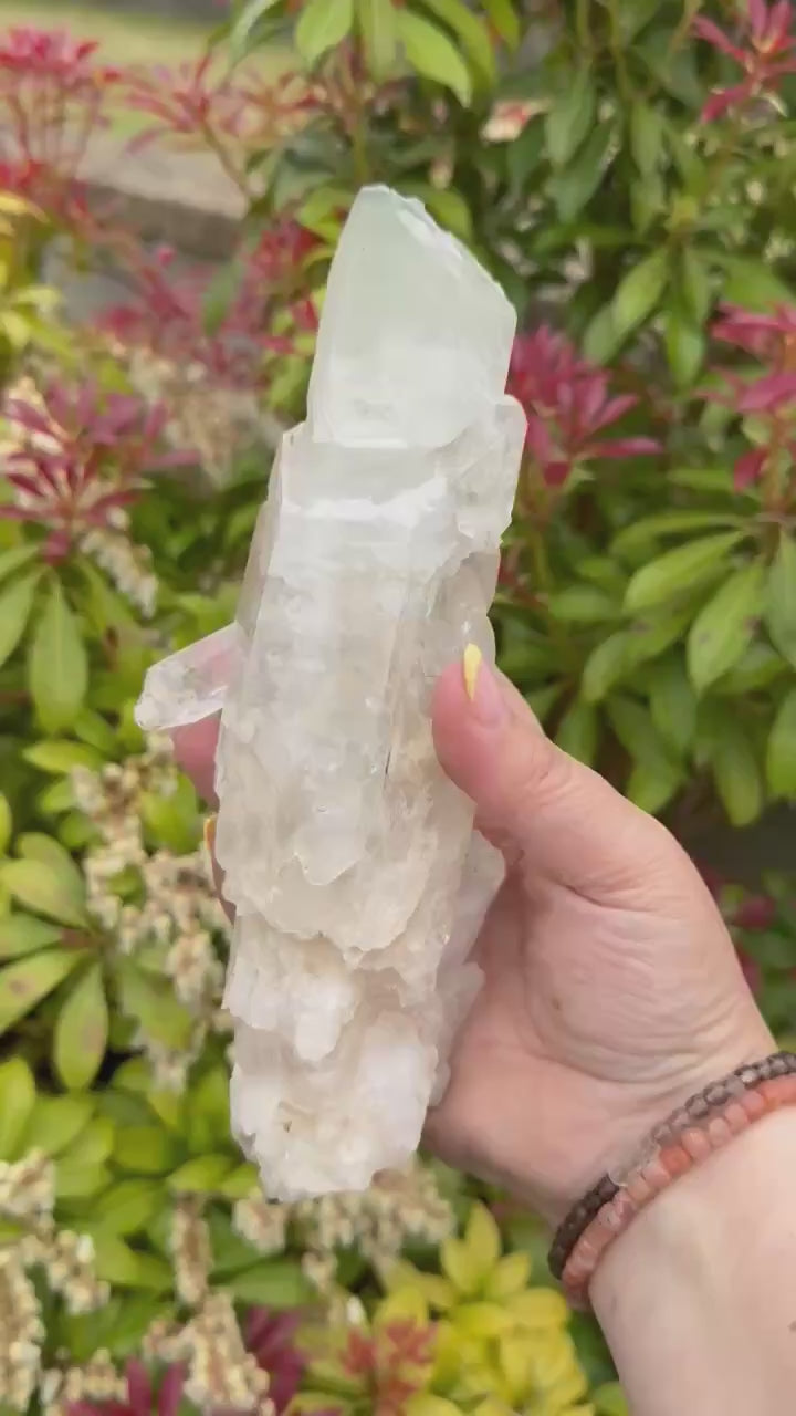 Large Special Quartz with Interupted Growth and Chlorite from Skardu Pakistan