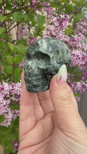 Load and play video in Gallery viewer, Rare Seraphinite Skull Carving Siberia
