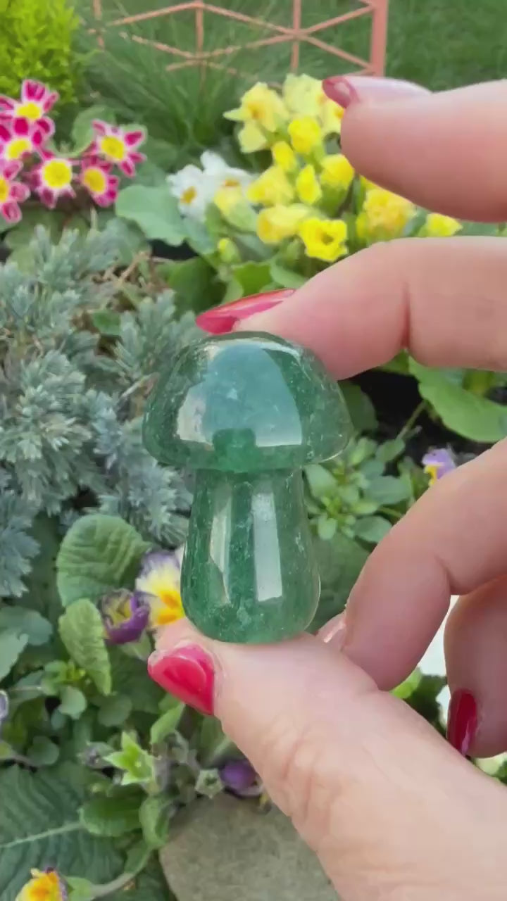 Green Fluorite Mushroom