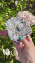 Load and play video in Gallery viewer, Unusual Merlinite Dendritic Opal Slice Carving
