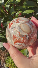 Load and play video in Gallery viewer, Money Agate Sphere 6.3cm Dia
