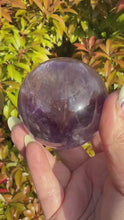 Load and play video in Gallery viewer, Amethyst Phantom Trapiche Sphere 5.4cm Dia
