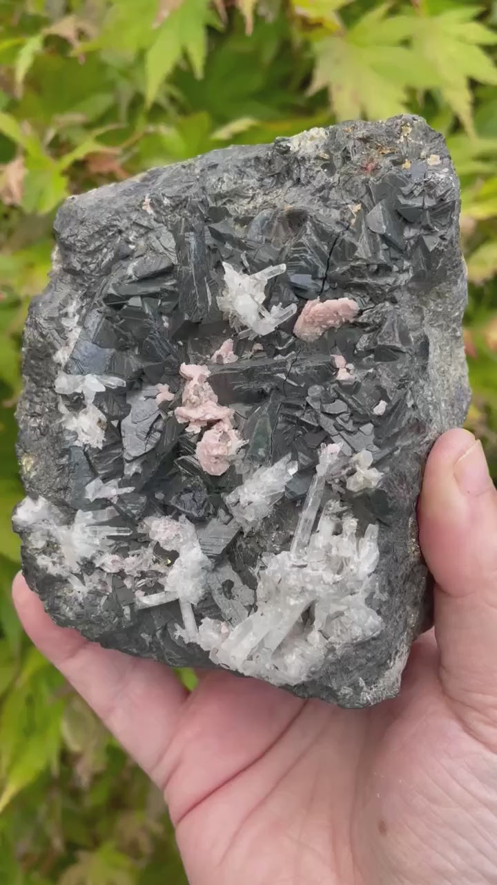 Galena, Quartz, Rhodochrosite and Pyrite