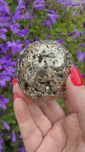 Load and play video in Gallery viewer, Quality Peru Pyrite Sphere 5cm
