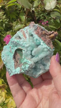 Load and play video in Gallery viewer, Rare Druzy Chrysocolla and Malachite Specimen from Yunnan
