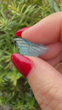 Load and play video in Gallery viewer, Aquamarine Butterfly  Carving
