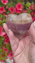 Load and play video in Gallery viewer, Rainbow Fluorite Heart Carving Heart
