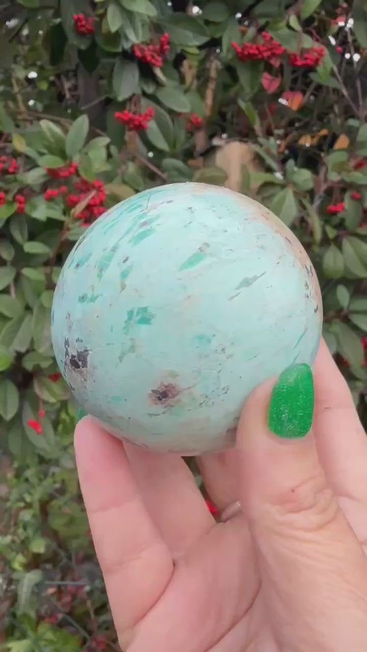 Natural Turquoise Sphere from Peru