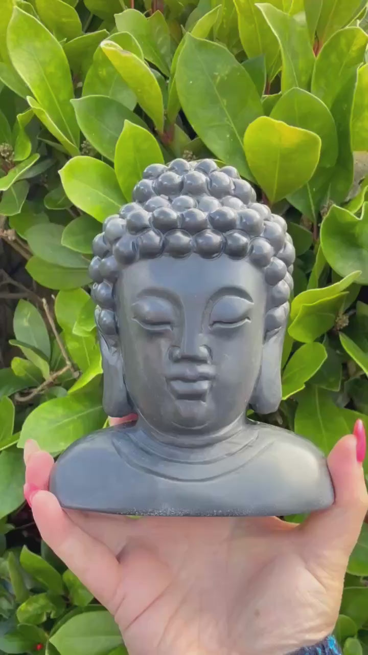 Large Tai Chi Jasper Buddha Head Carving
