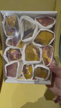 Load and play video in Gallery viewer, Box of 11 Natural Mookaite Crystal Specimen
