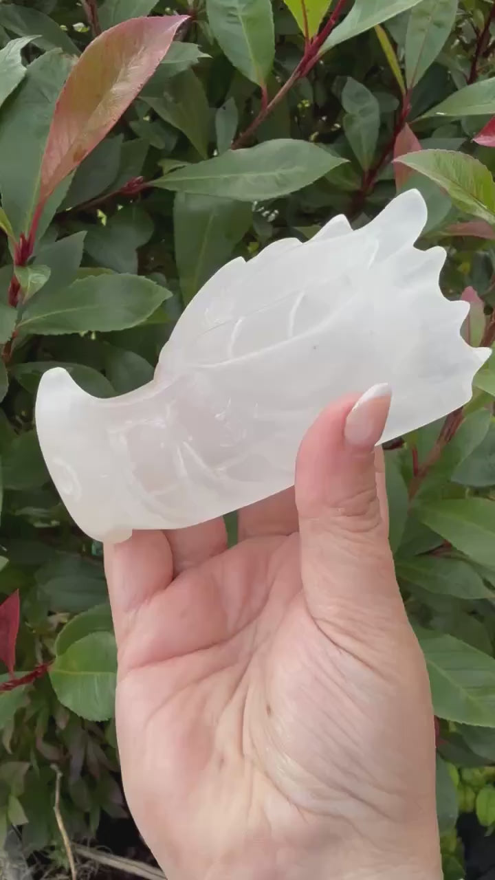 Satin Spar Dragon Head
