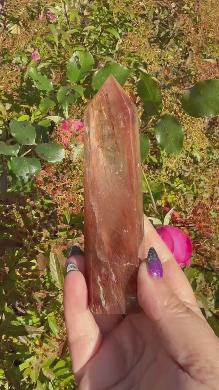 Red Rutilated Quartz Tower