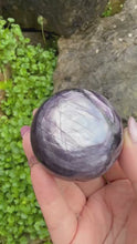 Load and play video in Gallery viewer, Purple Mica Lepidolite Sphere 4.9cm Dia
