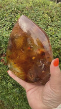 Load and play video in Gallery viewer, Rare Flower Golden Rutile Quartz Freeform
