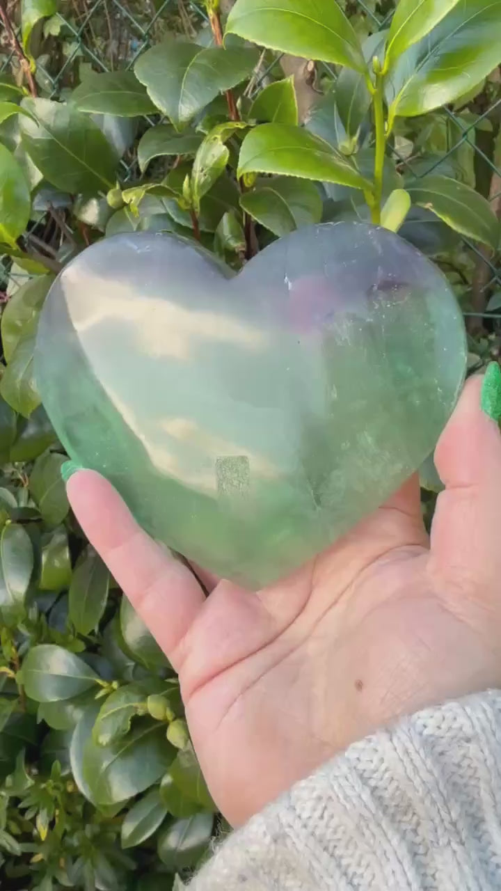 Fluorite Heart Carving
