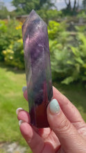 Load and play video in Gallery viewer, Rainbow Fluorite Tower
