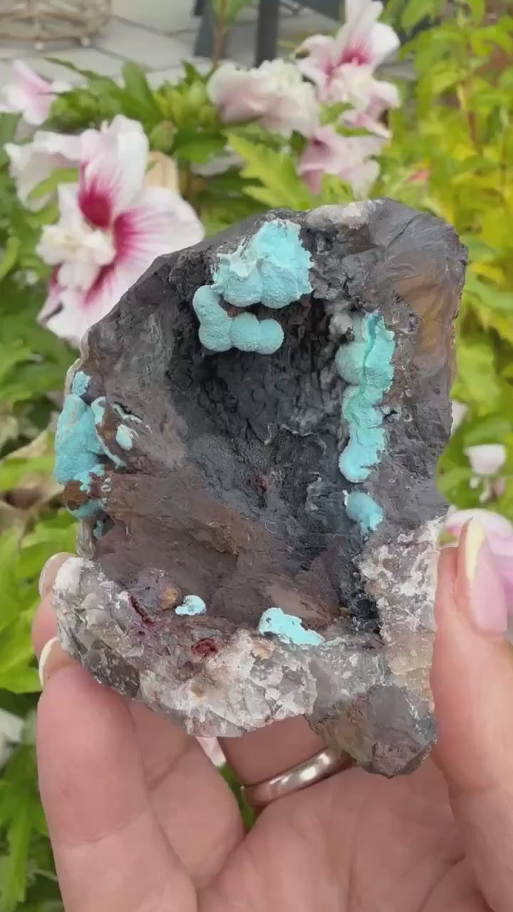 Rare Boitroydral Shattuckite Specimen from Namibia