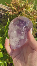 Load and play video in Gallery viewer, Trapiche Phantom Amethyst Skull Carving
