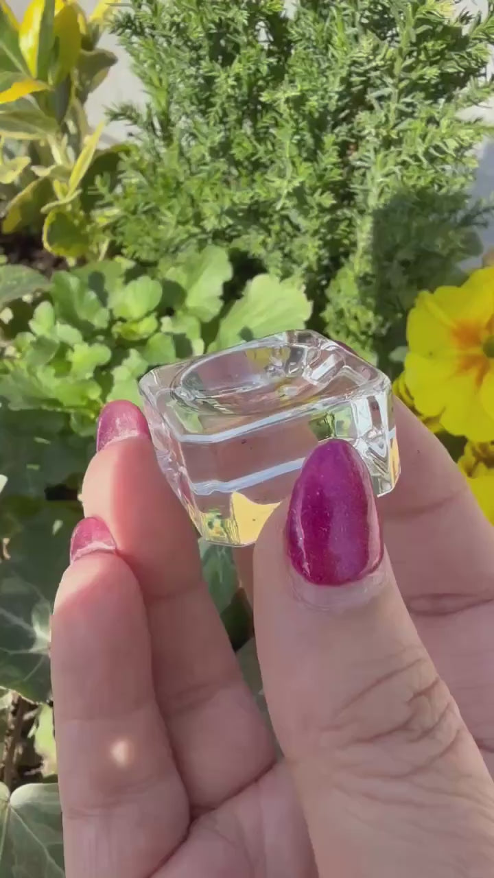 Glass Cube Sphere Stand