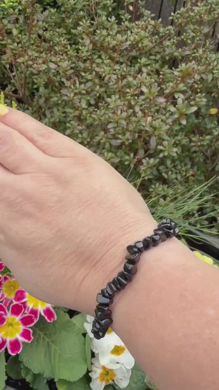 Hematite Chip Bracelet