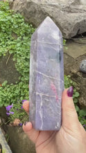 Load and play video in Gallery viewer, Large Unicorn Stone Tower Lepidolite and Tourmaline
