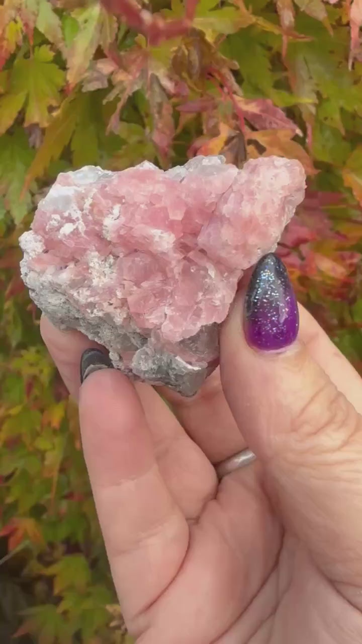 Rhodochrosite and Fluorite Specimen from Guangxi