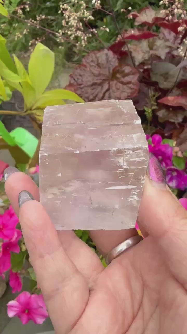 Rare Lavender Icelandic Spa Calcite with Dendrites from Madagascar
