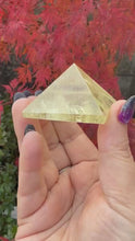 Load and play video in Gallery viewer, Citrine Pyramid Sacred Geometry Carving
