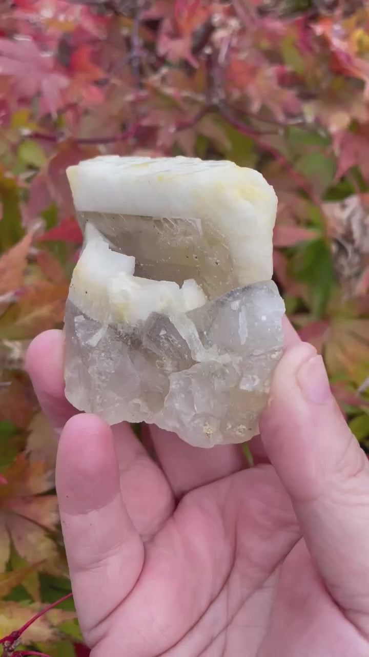 Unusual Barite and Calcite Cluster Crystal Specimen