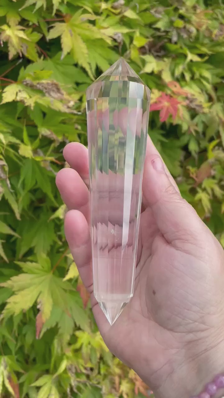Large 24 Facet Blue Feathered Quartz Vogel
