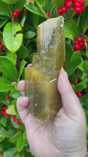 Load and play video in Gallery viewer, Large Tubular Yellow Barite Crystal Specimen
