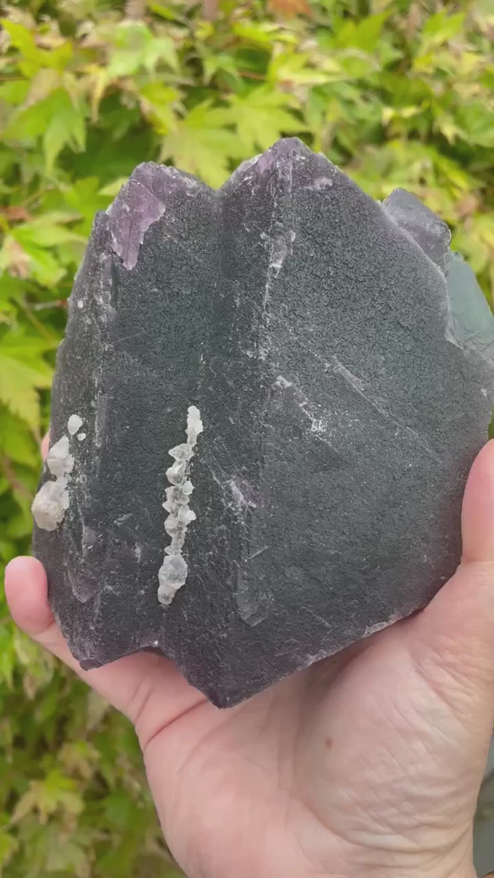 Large Fluorite with Calcite Zhejiang Specimen