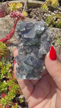 Load and play video in Gallery viewer, Fairy Holes Pocket UK Fluorite Specimen
