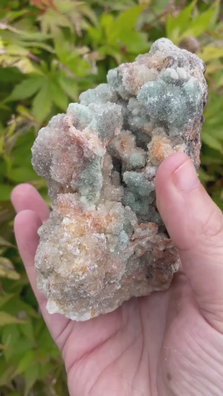 Hemimorphite and Calcite Specimen