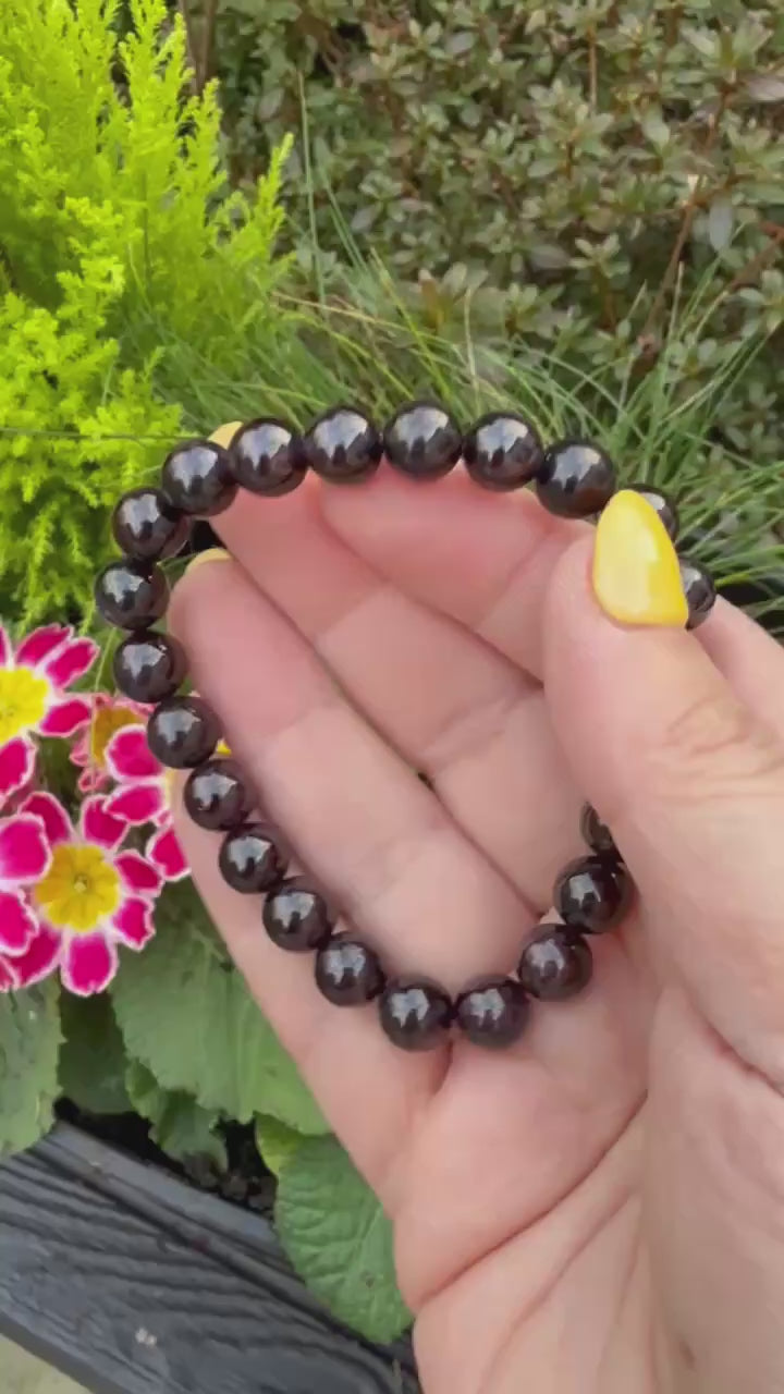 Garnet Bracelet 8mm Beads