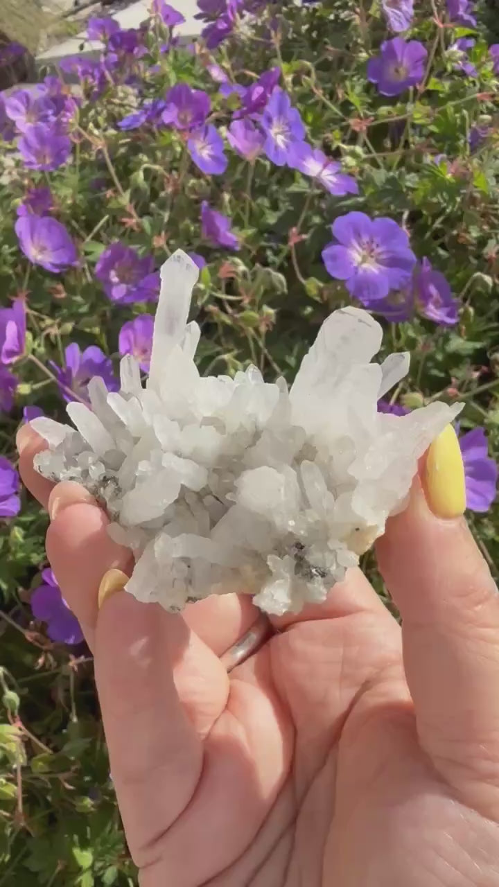 Natural Quartz Sceptre Cluster from Inner Mongolia