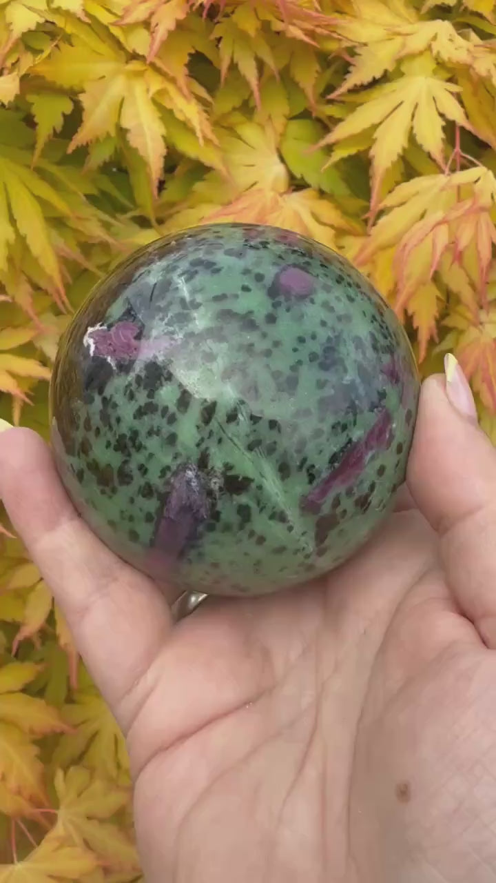 Uv Reactive Ruby in Zoisite Sphere 6.8cm