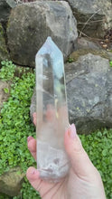 Load and play video in Gallery viewer, Smoky Quartz Tower Point on a Custom Stand
