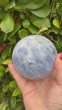 Load and play video in Gallery viewer, Large Blue Kyanite Sphere
