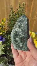Load and play video in Gallery viewer, Polished Stalactite Seraphinite Tower Specimen
