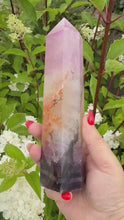 Load and play video in Gallery viewer, Rare Purple Fluorite Tower with Dendrites
