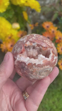 Load and play video in Gallery viewer, Druzy Crazy Lace Agate Sphere
