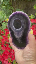 Load and play video in Gallery viewer, Amazing Purple Fluorite Slice Carving
