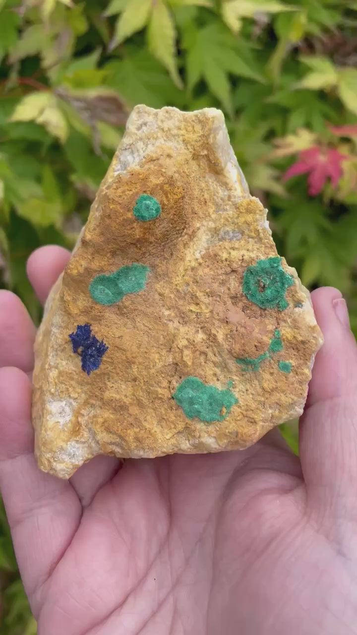 Malachite, Azurite and Calcite Specimen